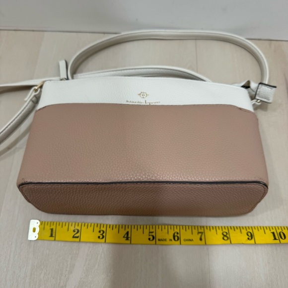 Nanette Lepore Risley Dome Crossbody Bag Purse Zipper Strap Almond/Rice - Picture 13 of 15